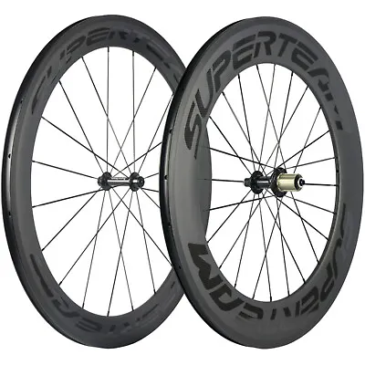 Superteam 60/88mm Carbon 700C Bike Wheelset 3k Road Bicycle Carbon Wheels R13 • $369.84