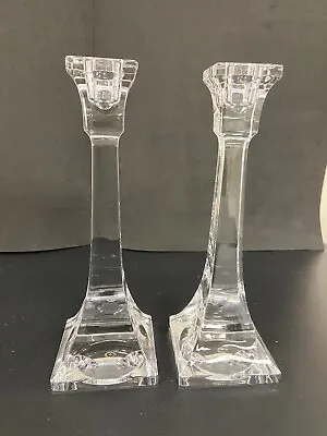 Villeroy & Boch Pair Of Candlesticks Crystal 8 1/4 Inches Tall • $29.95