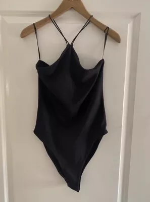 Brand New Black Zara Halter Neck Bodysuit Uk L • £9.99