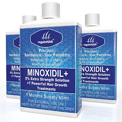 Minoxidil 5% Ultimate Extra Strength 8 In 1 Hair Growth Treatment 3 Month Supply • £32.95