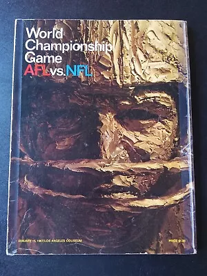 World Championship AFL Vs. NFL - Superbowl 1 Program 1967 - Chiefs Vs. Packers • $701