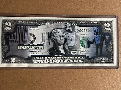 United States $2 Bill With Genuine “BANKSY” Artwork. VERY RARE • £22