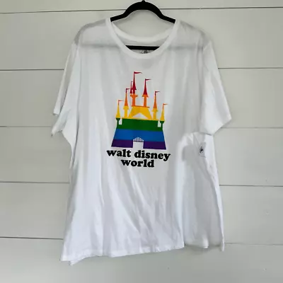 Walt Disney World Women’s 3X Rainbow Logo Tee Shirt Plus Size NWT New • $20