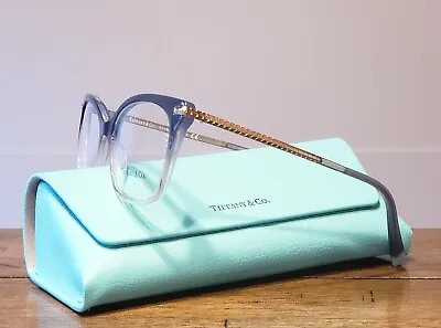 Tiffany & Co. Woman's Eyeglasses TF2194 8298 Gradient Grey / Gold Frames 54mm • $323.73