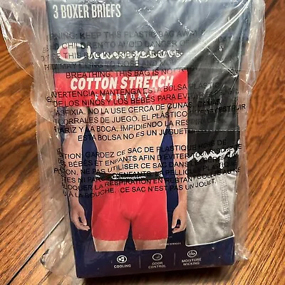 Champion Boxer Briefs 3 Pack Lightweight Stretch Men's Underwear Size Large • $16