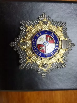 Spain Order Of Military Merit Star Medal Silver Enamel FRANCO ERA? Older? • $184