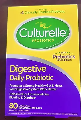 Culturelle Digestive Health Daily Probiotic 80 Vegetarian Capsules Exp 5/2025 • $26.95