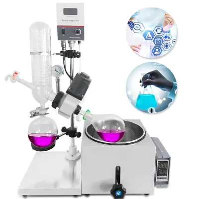 $730.31 • Buy 2L Rotary Evaporator Manual Lifting Rotovap Lab Connect To Vacuum Pump Chiller