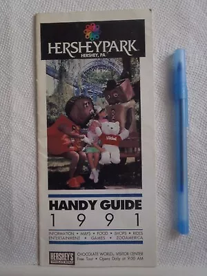 Hersheypark Pennsylvania 1991 Park Guide Map Sidewinder Rare Vintage Retro • $19.95