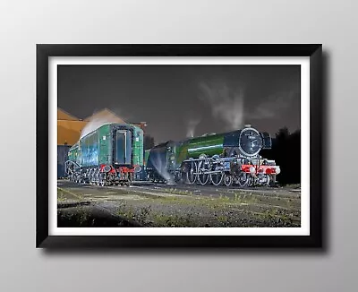 Flying Scotsman Framed Print Railway Gifts Steam Train 4472 60103. • £24.99
