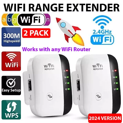 WIFI Range Extender 300MBPS Wireless Signal Repeater Network Internet Booster • $16.99