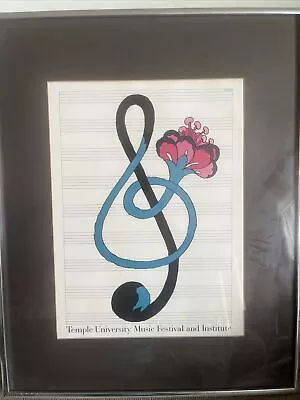 Milton Glaser Temple University Music Festival 1978 Poster 16 X 11 Framed • $67