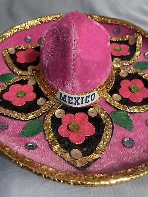 Vintage MINI “MEXICO” SOMBRERO For DOG/CAT HAT Very Decorative PUPPY KITTEN Nice • $14.99