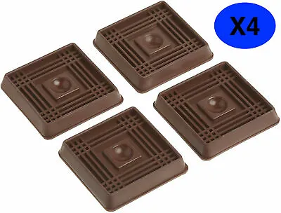 £5.65 • Buy Rubber Floor Protectors CASTOR CUPS NON SLIP Sofa Chair Furniture - Pack Of 4