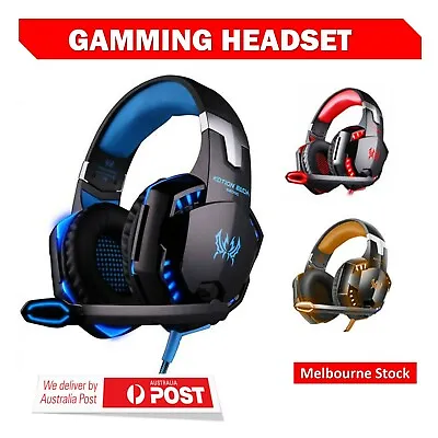 $33.94 • Buy 3.5mm Gaming Headset MIC LED Headphones For PC Mac  Laptop PS4 Xbox One