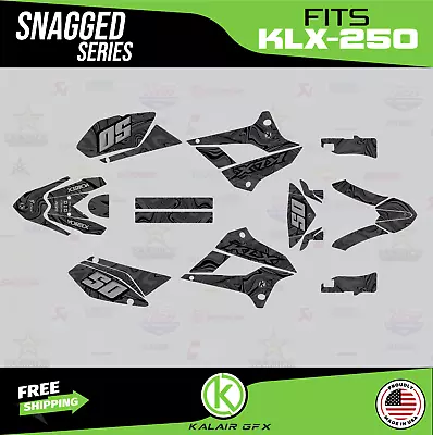 $79.99 • Buy Graphics Kit For Kawasaki KLX250 (2008-2020) KLX 250 Snagged Series - Smoke