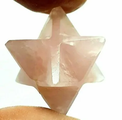 Rose Quartz Merkaba Gemstone Crystal Star Energy Divine Light 20 To 25mm Approx. • £4.25