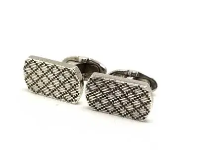 £224.90 • Buy GUCCI Diamante Cufflinks Made In Italy Sterling Silver 925 With Dust Bag