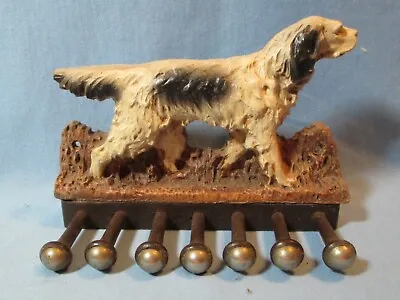 Vintage SPANIEL Dog @ Point Wall Hanging TIE BELT RACK   Burwood Traverse City   • $16.77