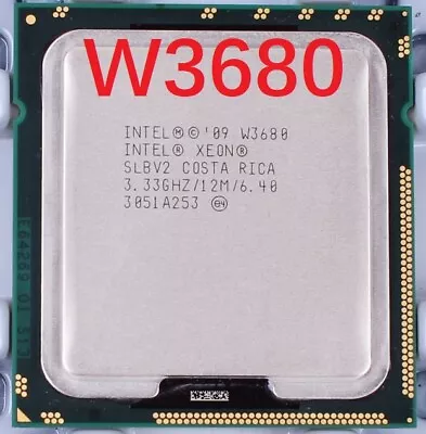 Intel Xeon W3680 Hex Core 3.33GHz SLBV2 12MB 6.4 GT/s LGA1366 Processor • $34.10