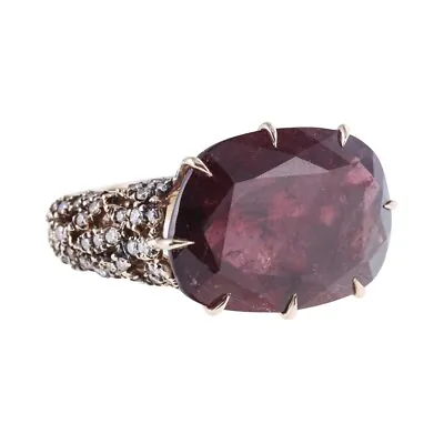 H. Stern Sunrise Diamond Tourmaline Gold Ring • $4000