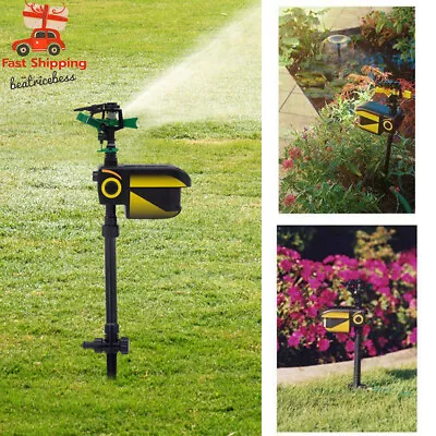 Animal Repellent Sprinkler Solar Scarecrow Motion Activated Water Sprinkler New • $38