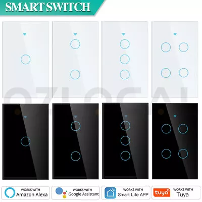 WiFi Switch Smart Home Touch RF Light Wall Panel For Alexa Google 1/2/3/4 Gang • $18.99