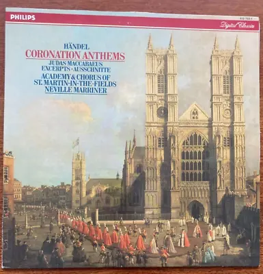 JUDAS MACCABAEUS - CORONATION ANTHEMS G F  Handel LP 412-733-1 Phillips Vinyl EX • $7.99