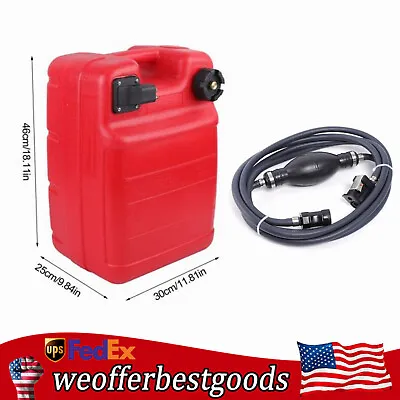 6 Gallon Portable Marine Outboard Boat Motor Gas Fuel Tank With Fuel Line  • $100