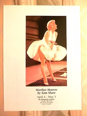 1986 PRINT AD Sam Shaw Art Gallery Exhibit Marilyn Monroe Dress Subway Grate • $5.09