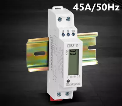 45A LCD Single Phase Energy Meter Timer Smart KWh Meter 220V Wattmeter Anylizer • $29.66