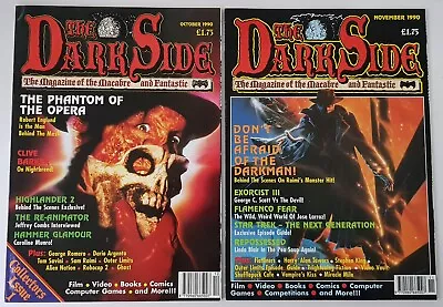 The Dark Side #1 + #2 Uk Magazine 1990 Robert Englund Dark Man Features • £19.99