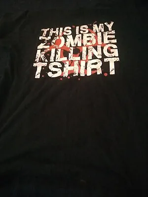 This Is My Zombie Killing T-Shirt Bloody Biohazard Logo Size Medium  • £20
