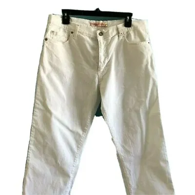 Vitamina Jeans Deluxe Edition Womens Jeans Size 38 White Cropped Italy New Denim • $26.10