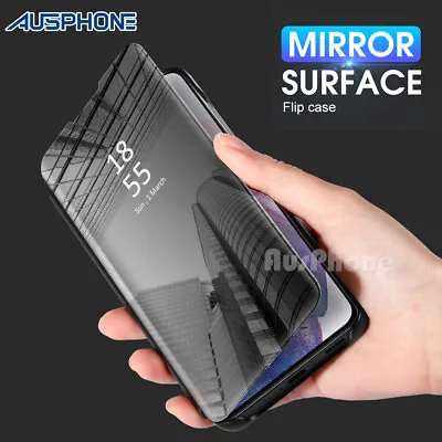 Mirror Shockproof Flip Case Cover For Samsung S22 S21 S10 Note 20 Ultra S20 S9 • $8.75