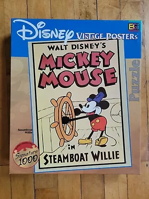 Disney Vintage Posters Series 1000 Pc. Puzzle- Mickey Mouse In Steamboat Willie • $14.99