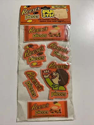 Vintage Puffy Stickers Reese's Pieces Candy Snacks Hershey Flaw 80s Scrapbook • $32.95