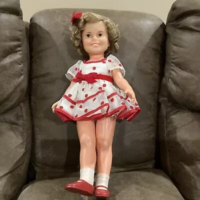 Vintage  Shirley Temple Doll Ideal  16  Vinyl Polka Dot Dress 1972-1973 • $14.99