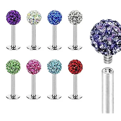 Labret Monroe Piercing Internally Threaded 16G Jewelry 8 Color Options • $9.66