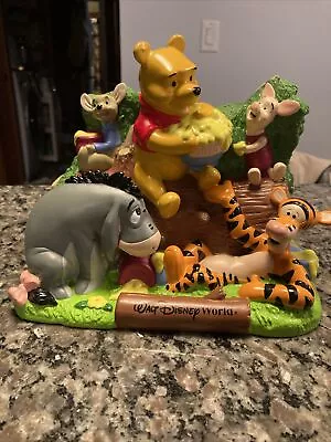 Walt Disney World Winnie The Pooh And Friends Plastic Coin Piggy Bank Vintage • $51.19