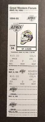 ST LOUIS BLUES At LA KINGS UNUSED HOCKEY GAME TICKET 3/14/1995 • $6