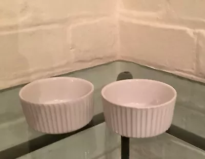 White Small Ramekin Dishes (2). Diameter 8 Cm. • £3