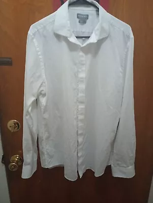 NWOT MICHAEL KORS Men's Long Sleeve Button Up Dress Shirt Size 16.5 34/35- White • $20