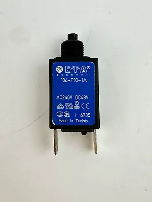 E-T-A Circuit Breaker 106-P10-1A 240VAC 48VDC 1A • $17.95