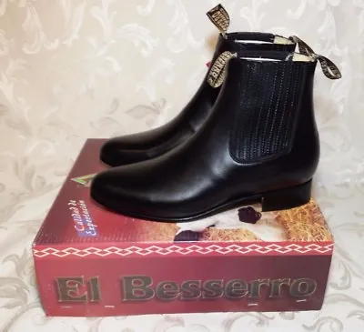 El Besserro Half Ankle Mens Western Leather Boot Botin Charro Bota DE Hombre • $80.95