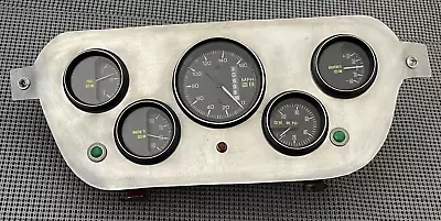 Vintage Stewart Warner 3 Iii Speedometer Fuel Oil Water Amps Panel Rat Hot Rod • $232.99