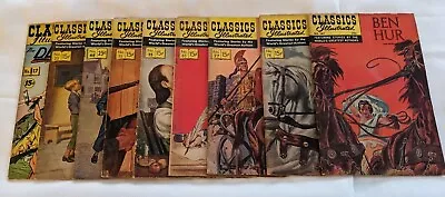 Vintage Classics Illustrated Comics Lot Of 9 Comic Books 50's 60's • $24.99