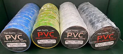 PVC Electrical Insulation Adhesive Tape 19mm X 20m Flame Retardant BSEN 60454-2 • £2.10