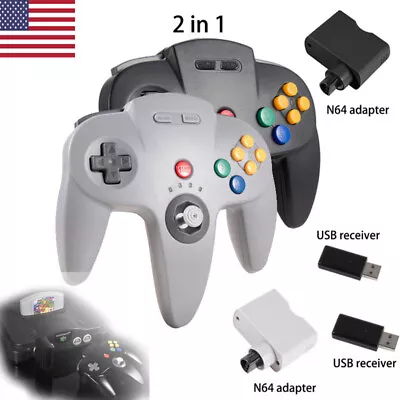 Wireless 2.4G N64 Controller Game Pad Joystick For N64 Game System/Switch PC Mac • $29.79