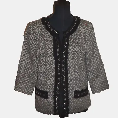 A. Giannetti Ladies Black & White Fully Lined Jacket Size XL • £21.99